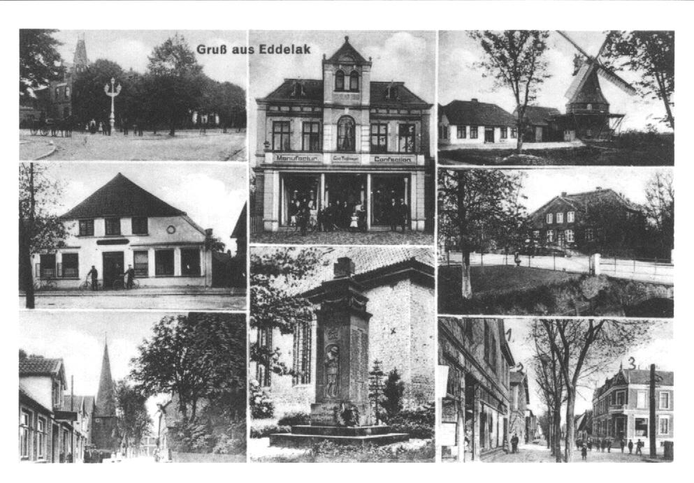 Markt, Kaufhaus, M�hle, Cafe, Pastorat, Norderstra�e, S�derstra�e